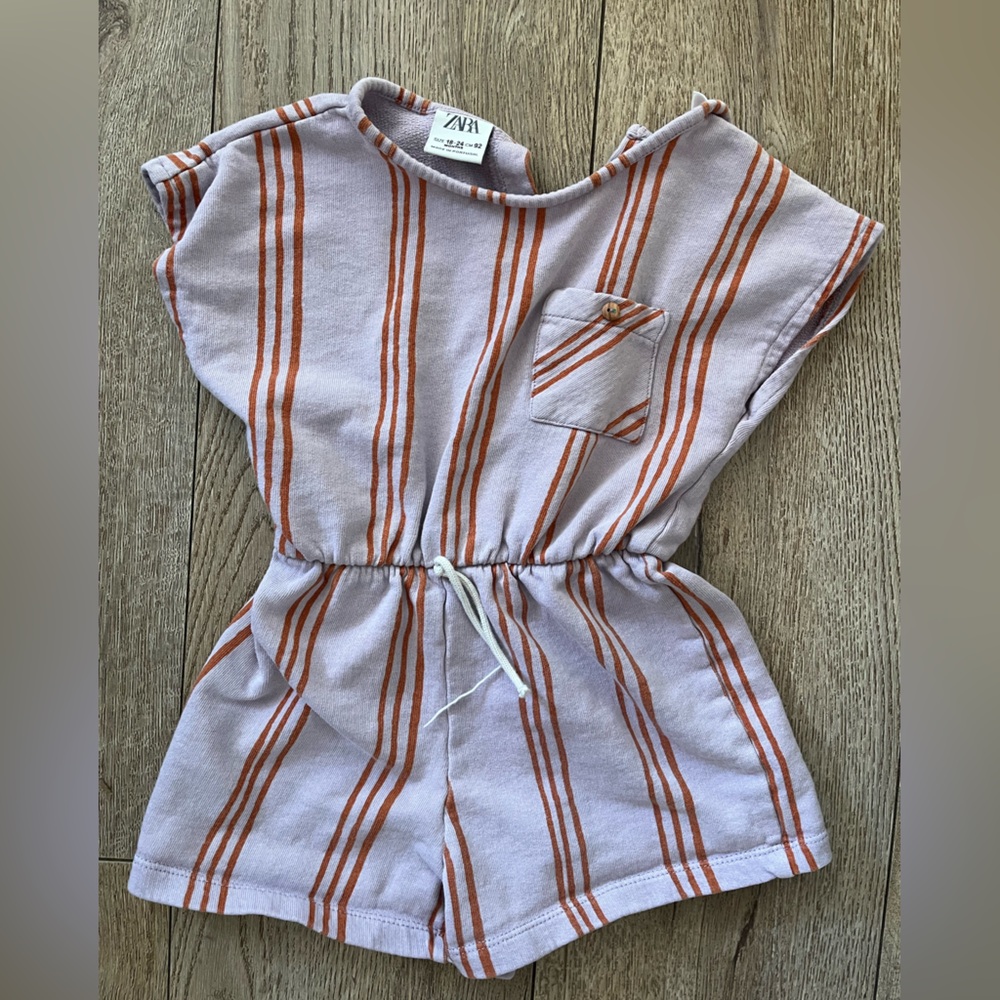 Zara Baby Top with Rust Stripes